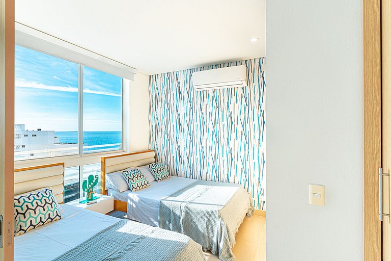 Exclusive 2 BR Nice Ocean view, Pool & Beach Club
