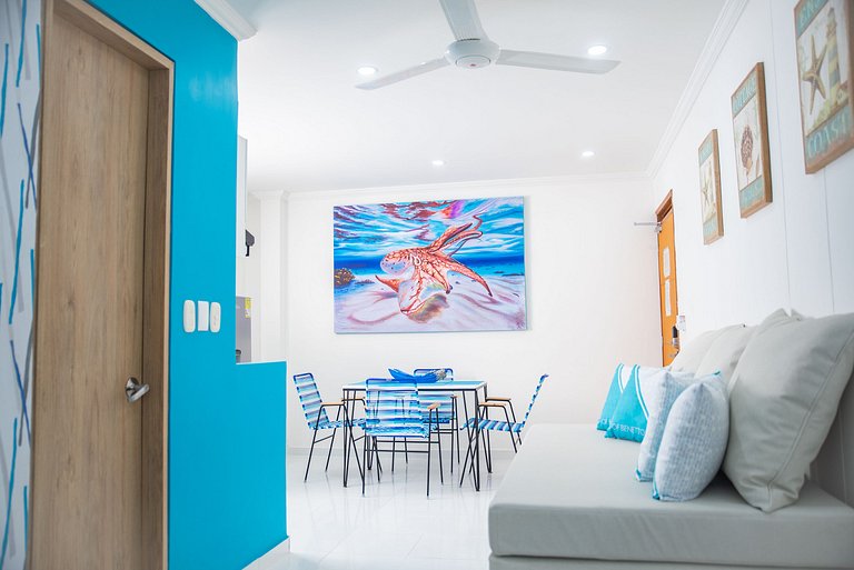 COMFY Aparment Front Rodadero Beach W/Balcony WIFI