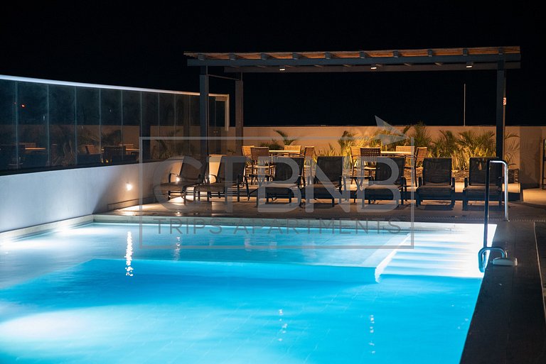 Modern Family Apartment Pool and Private Beach