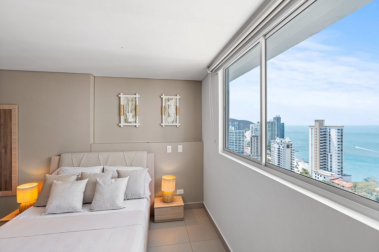 Rodadero Bay Top Sea View WIFI- Pool GreatLocation