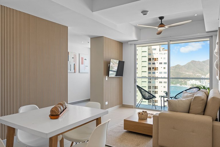Rodadero Bay Top Sea View WIFI- Pool GreatLocation