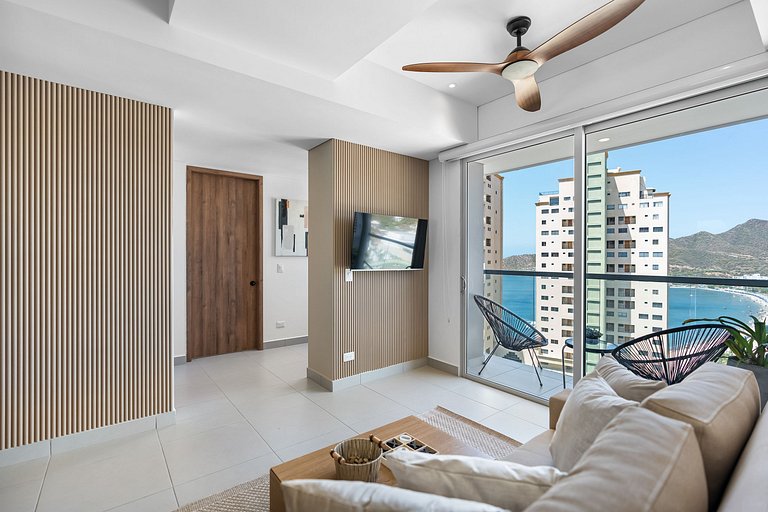 Rodadero Bay Top Sea View WIFI- Pool GreatLocation