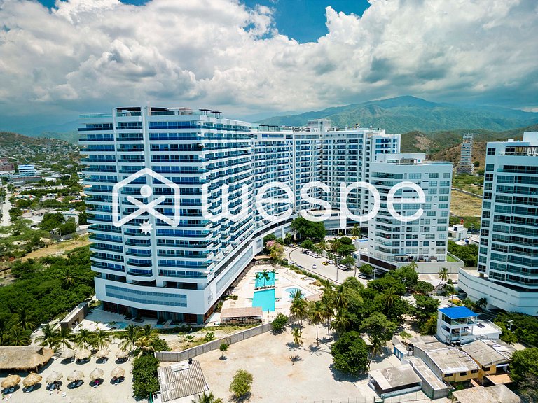 Luxurious Apt Santa Marta Beach Club Pool & Cowork