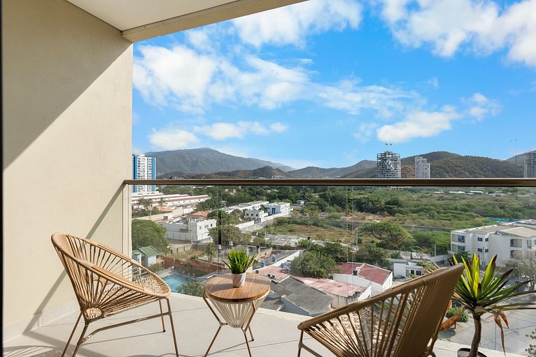 Workcation SuiteW.Balcony Pool/Gym/HotTub Rodadero