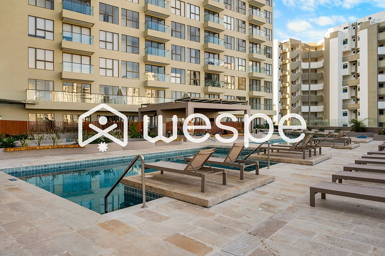 Workcation SuiteW.Balcony Pool/Gym/HotTub Rodadero