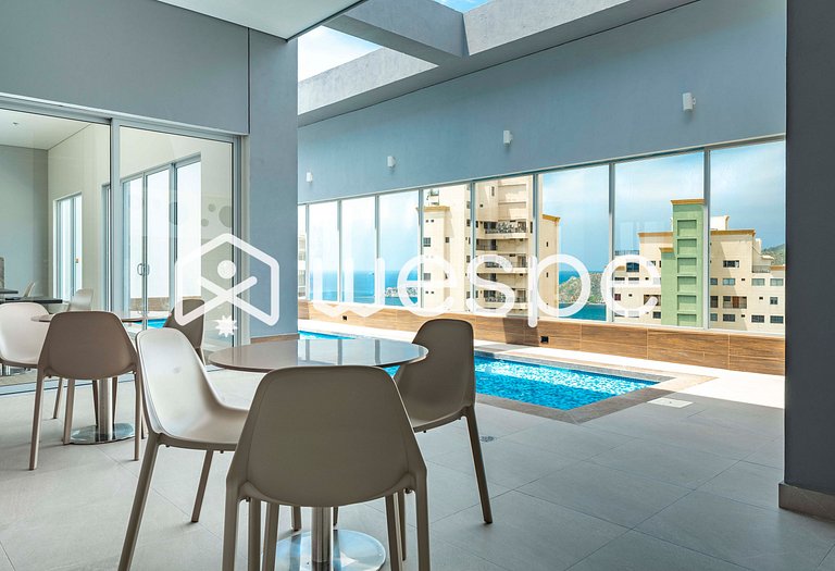 Bayview Rodadero 2 BR Top Amenities Pool & Jacuzzi