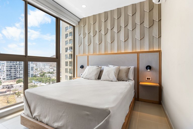 Luxury Condo Rodadero W. Cowork-Gym-Pool-Jacuzzi