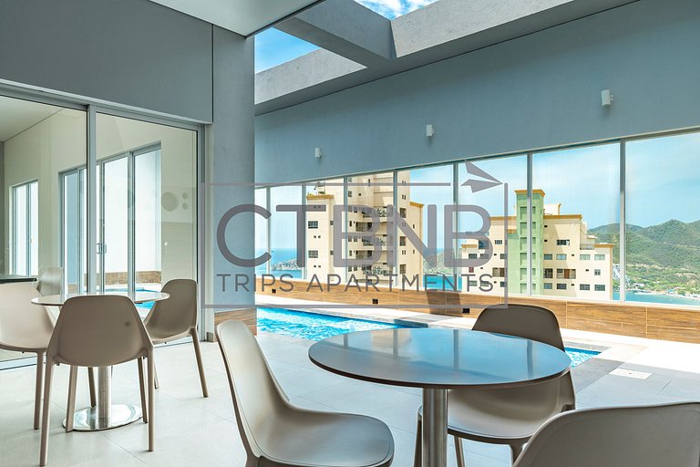 Bay View Rodadero 2 BDR Best Location Modern Condo