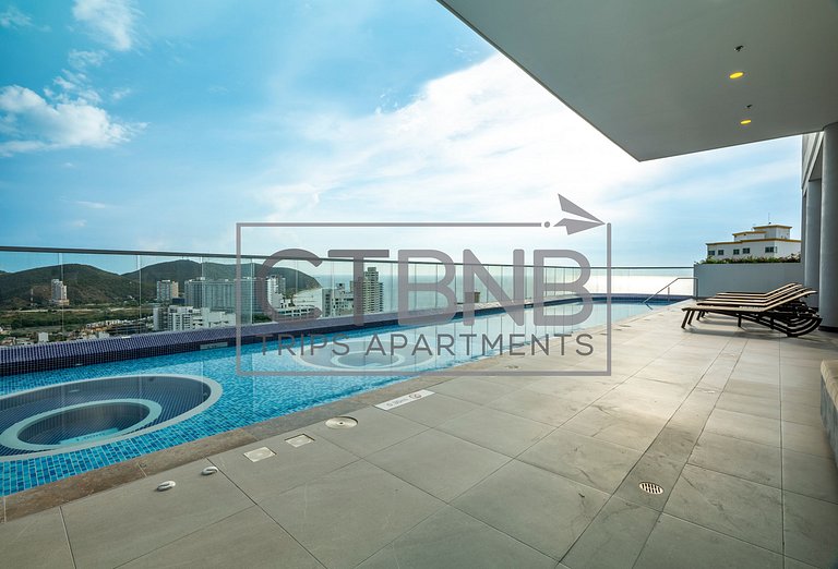 Bay View Rodadero 2 BDR Best Location Modern Condo