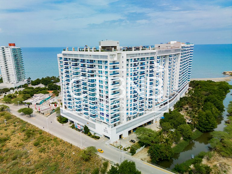 Sea View Luxury Apt 2BR, Beach Club & Pool-Jacuzzi